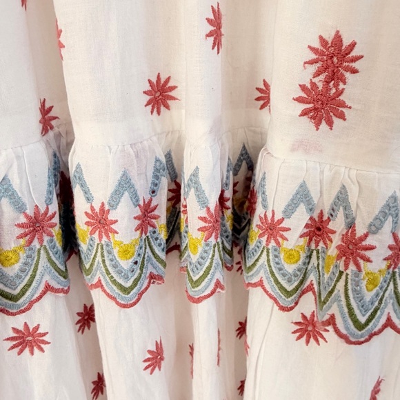 Boden white broderie ruffle embroidered maxi dress - Picture 8 of 11